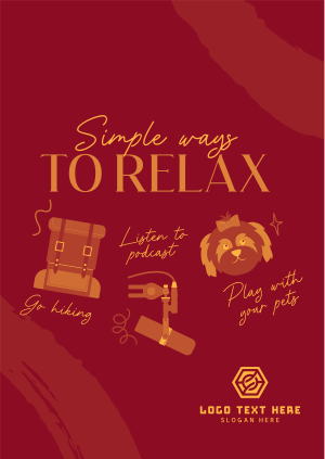 Cute Relaxation Tips Poster Image Preview