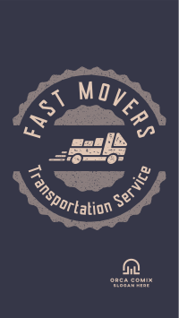 Movers Truck Badge Instagram reel Image Preview