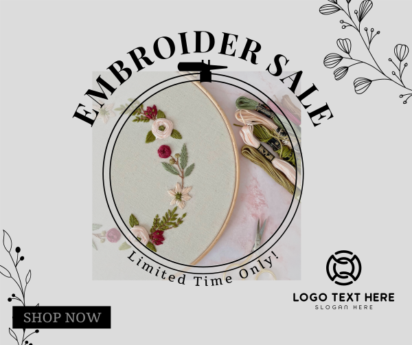 Embroidery Sale Facebook Post Design Image Preview