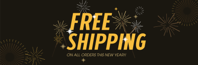 Free Shipping Sparkles Twitter header (cover) Image Preview