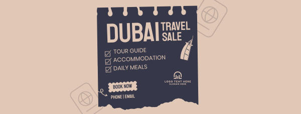Dubai Travel Destination Facebook Cover Design Image Preview