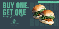 Double Burger Promo Twitter Post Design