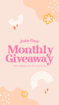 Monthly Giveaway YouTube Short Design