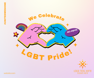 Sticker Pride Facebook post