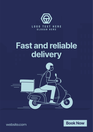 Motorcycle Delivery Flyer Image Preview