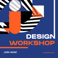 Modern Abstract Design Workshop Linkedin Post Image Preview