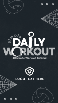 Modern Workout Routine Facebook Story Design