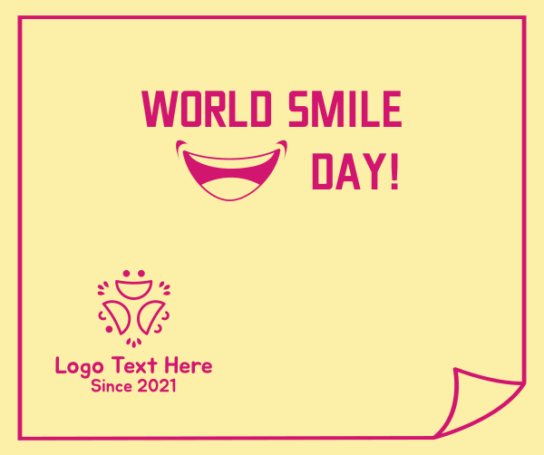 World Smile Day Sticky Note Facebook Post Design Image Preview