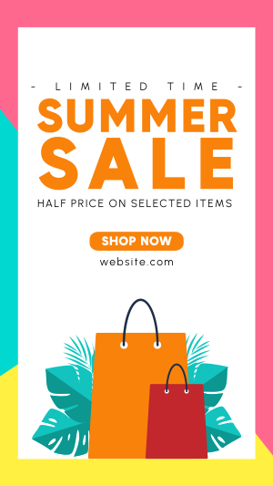 Summer Shopping Facebook story Image Preview