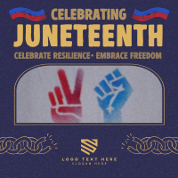 Rustic Juneteenth Greeting Instagram post Image Preview