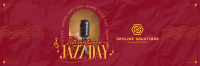 Elegant Jazz Day Twitter Header Image Preview