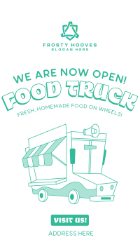 Retro Food Truck Festival TikTok Video Image Preview