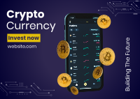 Cryptocurrency Investment Postcard Design