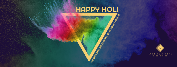 Holi Color Explosion Facebook Cover Design Image Preview