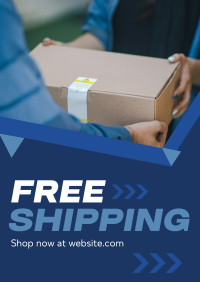 Limited Free Shipping Promo Poster Design