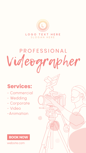 Videographer Lineart Instagram story Image Preview