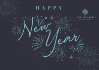 Let’s Celebrate A Happy New Year Postcard Design