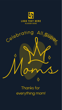 Super Moms Greeting Facebook Story Design