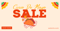 Happy Taco Mascot Sale Facebook ad Image Preview
