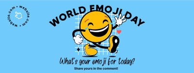 A Happy Emoji Facebook cover Image Preview