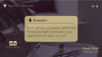 Dental Appointment Reminder Facebook Event Cover Design