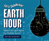 Earth Hour Light Bulb Facebook post Image Preview