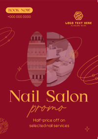 Elegant Nail Salon Services Flyer Design