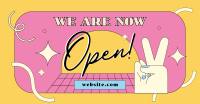 We Are Now Open Facebook ad Image Preview