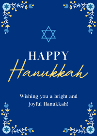 Hanukkah Floral Border Poster Image Preview