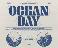 Retro Ocean Day Facebook Post Design