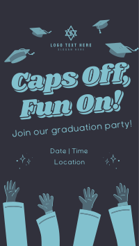 Caps Off Fun On Graduation Party Instagram story Image Preview