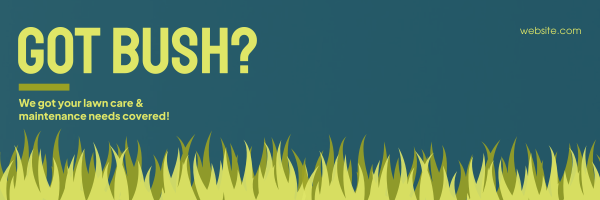 Bush Lawn Maintenance Twitter Header Design Image Preview
