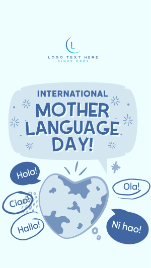 World Mother Language Instagram story Image Preview