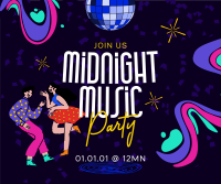 Midnight Music Party Facebook post Image Preview