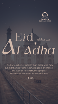 Eid Al Adha Quran Quote Instagram Reel Image Preview
