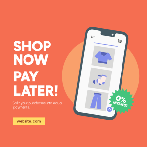Shop and Pay Later Instagram post Image Preview
