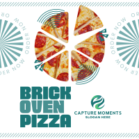 Simple Brick Oven Pizza Instagram Post Design