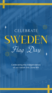 Commemorative Sweden Flag Day Instagram reel Image Preview