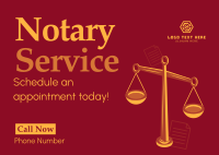 Professional Notary Services Postcard Design
