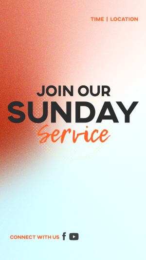 Sunday Service Facebook story Image Preview