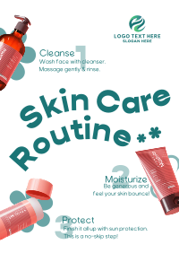 Skin Care Routine Poster Design