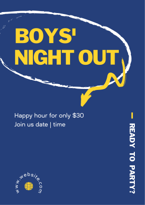 Boy's Night Out Flyer Image Preview