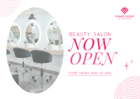 Hair Salon is Open Postcard Design