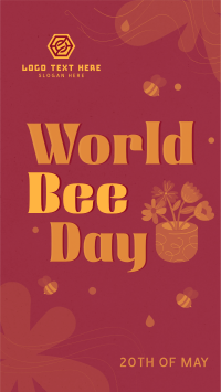 Happy Bee Day YouTube Short Design