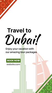 Dubai Travel Booking Facebook story Image Preview