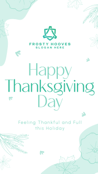 Minimalist Thanksgiving TikTok Video Image Preview