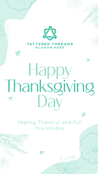 Minimalist Thanksgiving TikTok Video Image Preview