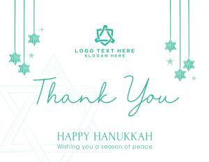 Simple Hanukkah Greeting Thank You Card Image Preview