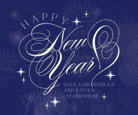 Elegant New Year Greeting Facebook Post Image Preview