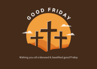 Good Friday Badge Postcard Image Preview